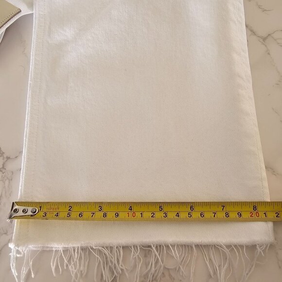 Citizens of Humanity Daphne‎ High-Rise Raw Hem Cropped Jeans White Women Size 33 - Picture 14 of 16